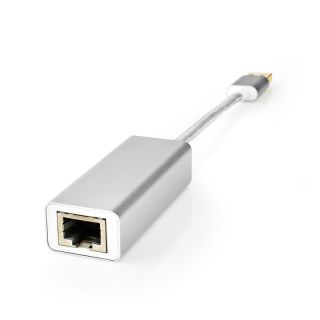CCTB61950AL02 USB-Netzwerkadapter | USB 3.2 Gen 1 | 1 Gbps | USB-A Stecker | RJ45 Buchse | 0.20 m | Rund | Vergoldet | Reines Kupfer | Silber | Verpackung mit Sichtfenster