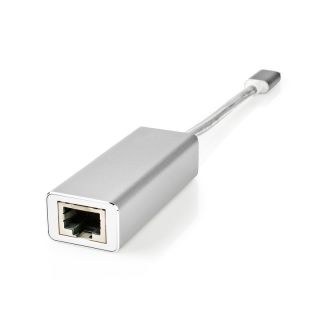 CCTB64950AL02 USB-Netzwerkadapter | USB 3.2 Gen 1 | 1 Gbps | USB-C? Stecker | RJ45 Buchse | 0.20 m | Rund | Vergoldet | Verzinntes Kupfer | Silber | Verpackung mit Sichtfenster