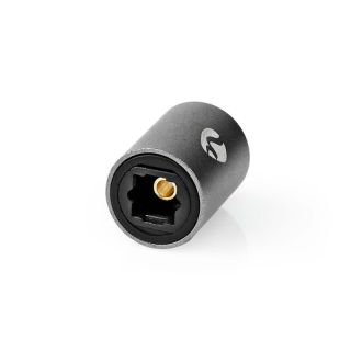 CATB25950GY Toslink Adapter | Toslink Buchse | Toslink Buchse | Gerade | Metall | Gun Metal Grau | 1 Stück | Box