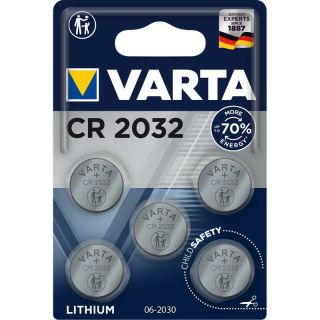 VARTA-6032 Lithium-Knopfzelle CR2032 5-Blisterkarte (VPE=10 Stk)