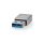 CCGB60925GY USB-A Adapter | USB 3.2 Gen 1 | USB-A Stecker | USB-C? Buchse | 5 Gbps | Rund | Vernickelt | Schwarz | Box