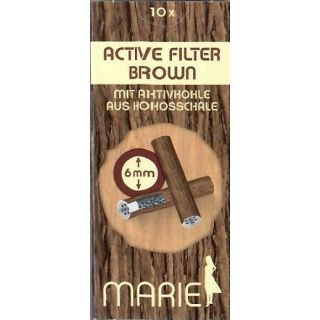 Marie Active Filter 6mm BROWN mit Aktivkohle #A