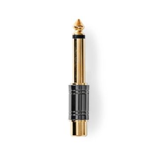 CABW23935BKG Mono-Audio-Adapter | 6.35 mm Stecker | Cinch Buchse | Vergoldet | Gerade | Metall | Metall | 1 Stück | Box