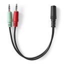 CAGB22160BK02 Stereo-Audiokabel | 3.5 mm Buchse | 2x 3.5...