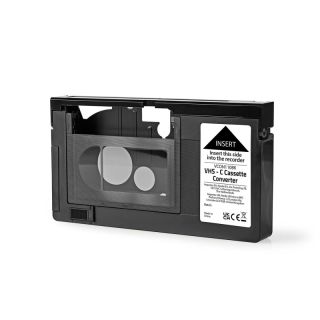 VCON110BK VHS Adapter | Konversation: VHS-C zu VHS | Plug and Play | Schwarz