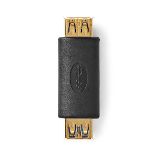 CCBW60900AT USB-A Adapter | USB 3.2 Gen 1 | USB-A Buchse | USB-A Buchse | 5 Gbps | Rund | Vergoldet | Anthrazit | Box