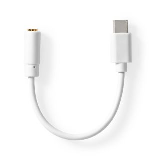 CCGB65950WT01 USB-C? Adapter | USB 2.0 | USB-C? Stecker | 3.5 mm Buchse | 0.10 m | Rund | Vernickelt | PVC | Weiss | Box