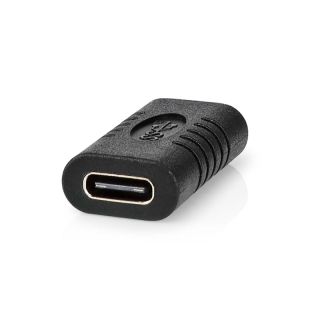 CCGP64900BK USB-C? Adapter | USB 3.2 Gen 2 | USB-C? Buchse | USB-C? Buchse | 4K@60Hz | 10 Gbps | Rund | Vernickelt | Schwarz | Umschlag