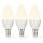 LBE14C351P3 LED-Lampe E14 | Kerze | 2.8 W | 250 lm | 2700 K | Warmweiss | Matte lampe | 3 Stück