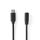 CCGB65960BK10 USB-C? Adapter | USB 2.0 | USB-C? Stecker | 3.5 mm Buchse | 1.00 m | Rund | Vernickelt | PVC | Schwarz | Box