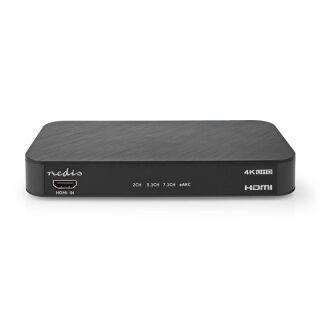 ACON3445AT Digital Audio Converter | 2-Weg | Audio- / Video- / Dateneingänge: DC Power / 1x HDMI? Input | Audio- / Video- / Datenausgänge: 1x 3.5 mm / 1x TosLink / 3x HDMI? Output | Automatisch / Druckknopf | Anthrazit