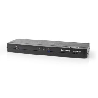 VCON6430AT HDMI ? Converter | USB-C? Female / 2x HDMI? Input / 4x USB A Female | 1x HDMI? Output | 1-Weg | 4K@60Hz | 18 Gbps | ABS | Anthrazit