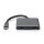 CCGP64670BK01 USB Multi-Port-Adapter | 2-in-1 | USB 3.2 Gen 1 | USB-C? Stecker | 2x HDMI? | 0.10 m | Rund | Vernickelt | PVC | Schwarz | Umschlag