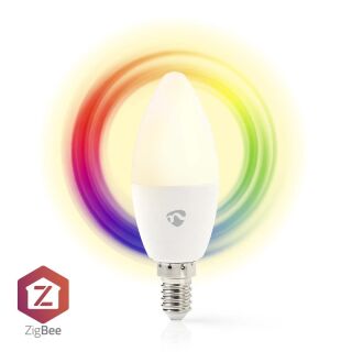 ZBLC10E14 SmartLife Vollfärbige LED-Lampe | E14 | 470 lm | 4.90 W | RGB / Warm bis kühlen weiß | 2200 - 6500 K | Android? / IOS | Kerze | 1 Stück