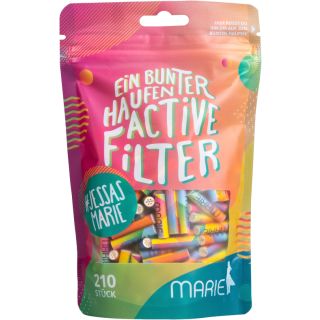 Marie Active Filter 6mm mit Aktivkohle "Bunter Haufen" 210 Stk