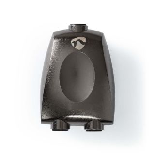 CATB25940GY Toslink Adapter | Toslink Buchse | 2x Toslink Buchse | Verteiler | Aluminium | Gun Metal Grau | 1 Stück | Box