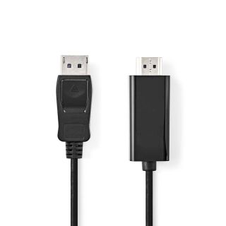 CCGB37100BK30 Displayport-Kabel | DisplayPort Stecker | HDMI? Stecker | 4K@30Hz | Vernickelt | 3.00 m | Rund | PVC | Schwarz | Box