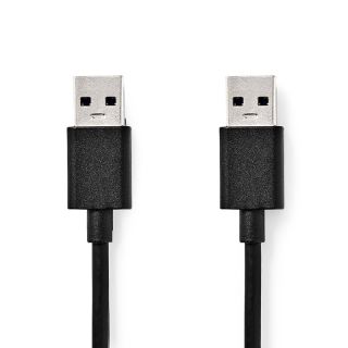 CCGB61000BK10 USB-Kabel | USB 3.2 Gen 1 | USB-A Stecker | USB-A Stecker | 5 Gbps | Vernickelt | 1.00 m | Rund | PVC | Schwarz | Box
