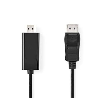 CCGL37100BK10 Displayport-Kabel | DisplayPort Stecker | HDMI? Stecker | 1080p | Vernickelt | 1.00 m | Rund | PVC | Schwarz | Label