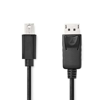 CCGL37400BK10 Mini Displayport-Kabel | DisplayPort 1.2 | Mini DisplayPort Stecker | DisplayPort Stecker | 21.6 Gbps | Vernickelt | 1.00 m | Rund | PVC | Schwarz | Label