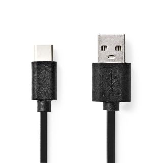 CCGL60600BK20 USB-Kabel | USB 2.0 | USB-A Stecker | USB-C? Stecker | 15 W | 480 Mbps | Vernickelt | 2.00 m | Rund | PVC | Schwarz | Label