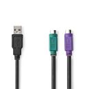 CCGB60830BK03 2 in 1-Kabel | USB 2.0 | USB-A Stecker | 2x...