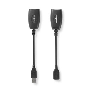 CCGB60EXTBK500 Aktive USB-Kabel | USB 1.1 | USB-A Stecker | RJ45 Buchse | 12 Mbps | 0.20 m | Rund | Vernickelt | PVC | Kupfer | Box