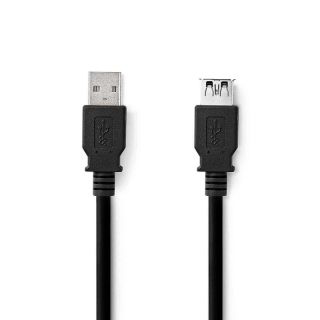 CCGL61010BK10 USB-Kabel | USB 3.2 Gen 1 | USB-A Stecker | USB-A Buchse | 5 Gbps | Vernickelt | 1.00 m | Rund | PVC | Schwarz | Label