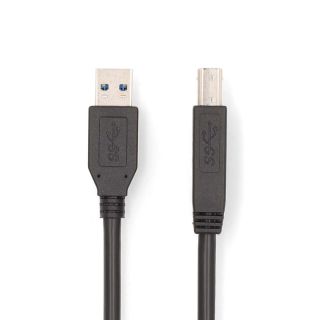 CCGB61100BK20 USB-Kabel | USB 3.2 Gen 1 | USB-A Stecker | USB-B Stecker | 5 Gbps | Vernickelt | 2.00 m | Rund | PVC | Schwarz | Box