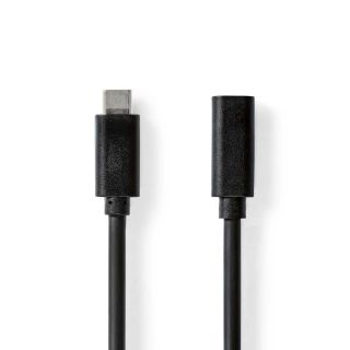 CCGL64010BK10 USB-Kabel | USB 3.2 Gen 1 | USB-C? Stecker | USB-C? Buchse | 60 W | 4K@60Hz | 5 Gbps | Vernickelt | 1.00 m | Rund | PVC | Schwarz | Label
