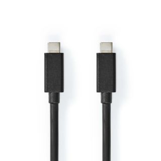 CCGB64020BK10 USB-Kabel | USB 3.2 Gen 2 | USB-C? Stecker | USB-C? Stecker | 100 W | 4K@60Hz | 20 Gbps | Vernickelt | 1.00 m | Rund | PVC | Schwarz | Box