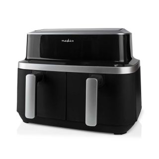 KAAF320BK Doppelte Heißluftfritteuse | 2x4.2 l | Timer: 60 min | Anzahl voreingestellter Programme: 10 | Digital | Schwarz