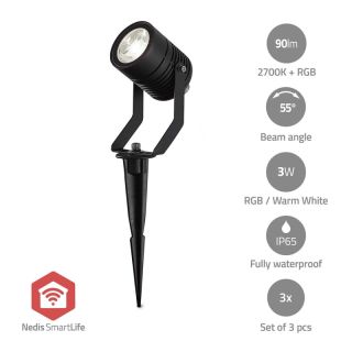 ZBLOS10RGBW3 Smartlife-Außenleuchte | 3 x 90 lm | Zigbee 3.0 | 3 x 3 W | RGB | 2700 K | Aluminium | Android? / IOS