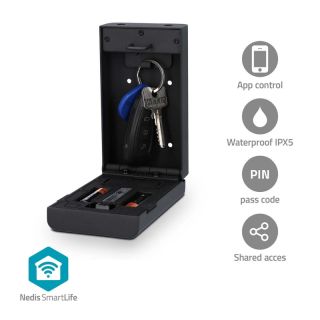 BTHKB10BK SmartLife Schlüsselbox | Schlüsseltresor | Tastensperre | Aussenbereich | IPX5 | Schwarz