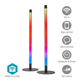 WIFILD10RGBW SmartLife Stimmungslicht | Wi-Fi | Tube | 600 lm | RGBIC / Warm bis kühlen weiß | 2700 - 6500 K | 36 W | Metall | 2 Stück