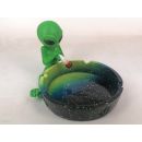 Keramikascher "Alien" grün mit Farbverlauf