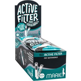 10x Marie Active Filter 6mm mit Aktivkohle "Das Original" 50 Stk