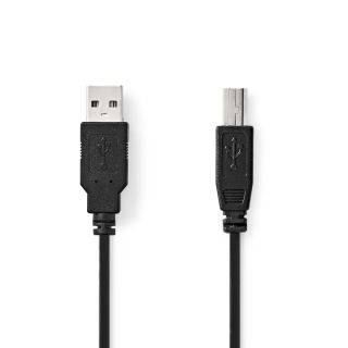 CCGL60100BK10 USB-Kabel | USB 2.0 | USB-A Stecker | USB-B Stecker | 10 W | 480 Mbps | Vernickelt | 1.00 m | Rund | PVC | Schwarz | Label