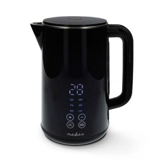 KAWK362EBK Wasserkocher | 1.7 l | Plastik | Schwarz | 50,60,70,80,90,100 °C | Temperaturanzeige | Um 360 Grad drehbar | Verdecktes Heizelement | Strix® Controller | Boil-dry protection