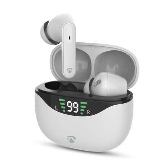 HPBT2450WT Vollständig drahtlose Kopfhörer | ANC (Active Noise Cancelling) | Bluetooth® | max. Batteriespielzeit: 30 Std | Berührungssteuerung | Ladegehäuse | Kabelloses Ladegehäuse | Eingebautes Mikro | Stimmkontrolle | Weiss