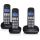 PDX-1130 PDX-1130 DECT-Telefon mit 3 Mobilteilen schwarz (VPE=2 Stk)