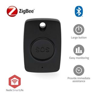ZBPB10BK Smart-Panik-Knopf | Zigbee 3.0 | Batterietyp ? Energie: CR2450 | Schwarz