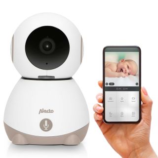 SMARTBABY10BE Wi-Fi-Babyphone mit Kamera Weiß/Taupe