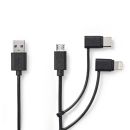 CCGL60620BK10 3 in 1-Kabel | USB 2.0 | USB-A Stecker |...