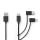 CCGL60620BK10 3 in 1-Kabel | USB 2.0 | USB-A Stecker | Apple Lightning 8-Pin / USB Micro-B Stecker / USB-C? Stecker | 480 Mbps | 1.00 m | Vernickelt | Rund | PVC | Schwarz | Label #1