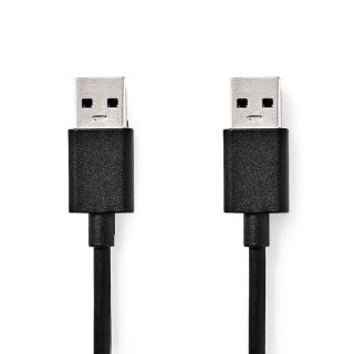 CCGL61000BK10 USB-Kabel | USB 3.2 Gen 1 | USB-A Stecker | USB-A Stecker | 5 Gbps | Vernickelt | 1.00 m | Rund | PVC | Schwarz | Label