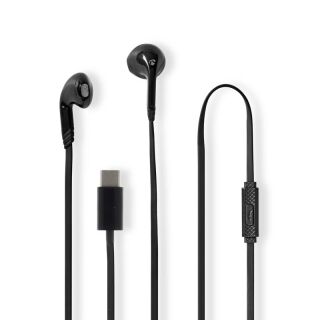 HPWD4024BK Kopfhörer mit Kabel | USB-C? | Kabellänge: 1.20 m | Eingebautes Mikro | Lautstärke-Regler | Schwarz