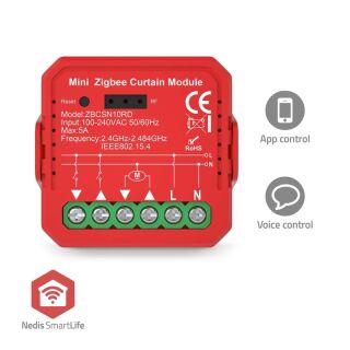 ZBCSN10RD SmartLife-Einbaumodul | Rollläden/Jalousien | 1000 W | Terminal Anschluß | App erhältlich für: Android? / IOS