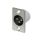 NTR-NC3MP 3 poliger XLR Chassisstecker, Lötanschlüsse, vernickeltes Gehäuse