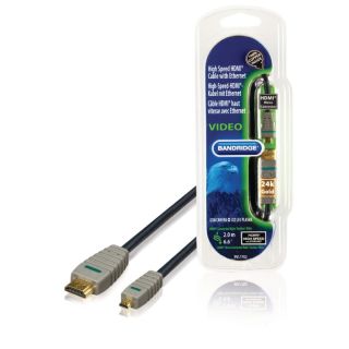 BVL1702 High Speed HDMI Kabel mit Ethernet HDMI Anschluss - HDMI Micro Stecker 2.00 m Blau